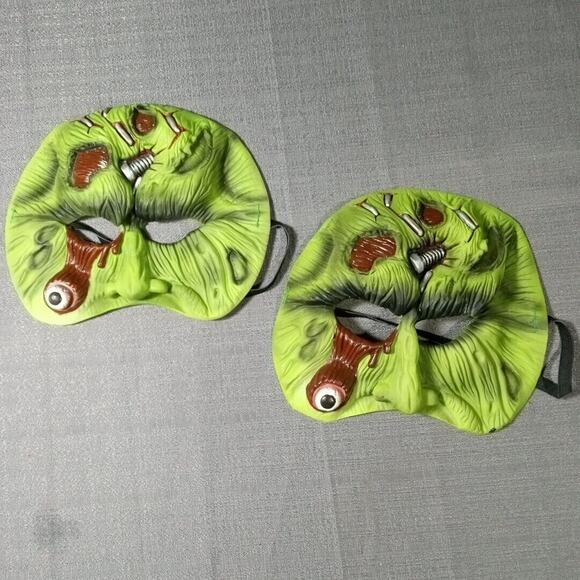 Vtg 90s Kids Ghost Frankenstein Halloween Mask Rubber Latex Vinyl Costume Lot - Picture 5 of 6